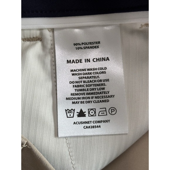 Footjoy Pants Mens 34x30 Brown Khaki Tour Fit Pant Slim Golf Performance Stretch - Picture 6 of 11